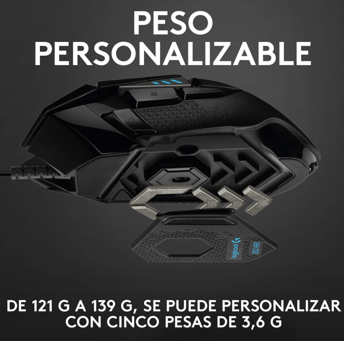 Logitech G502 Hero Mouse Gaming con Cable