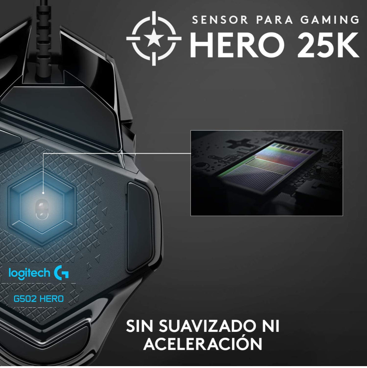 Logitech G502 Hero Mouse Gaming con Cable